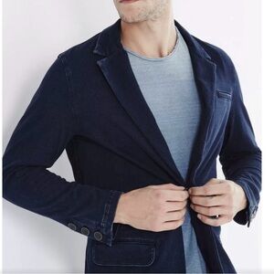 AG denim blazer casual single button double pocket medium